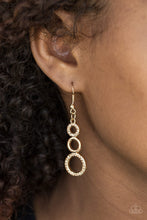 Load image into Gallery viewer, Paparazzi Bubble Bustle - Gold - Earrings - $5 Jewelry With Ashley Swint