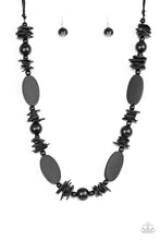 Load image into Gallery viewer, Paparazzi Carefree Cococay - Black - Wooden Beads Necklace &amp; Earrings - $5 Jewelry with Ashley Swint