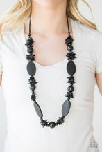 Load image into Gallery viewer, Paparazzi Carefree Cococay - Black - Wooden Beads Necklace &amp; Earrings - $5 Jewelry with Ashley Swint