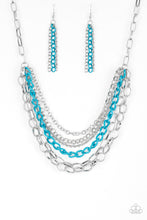 Load image into Gallery viewer, Paparazzi Color Bomb - Blue - Silver Necklace &amp; Earrings - $5 Jewelry with Ashley Swint