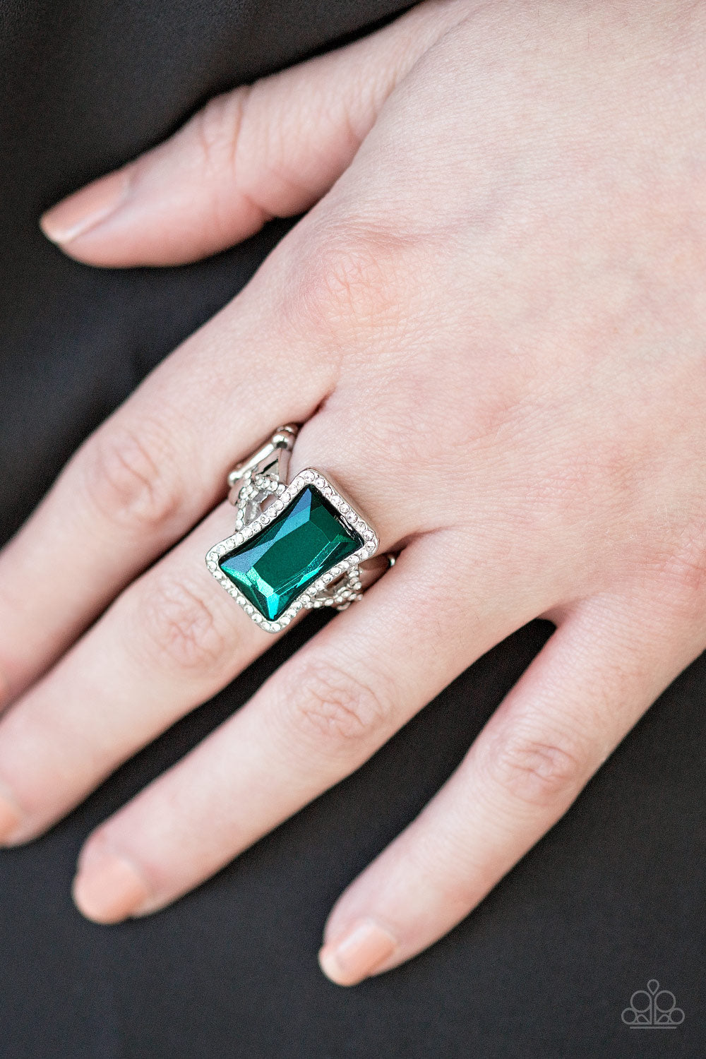 Glamour Icon - Green - Ring - $5 Jewelry With Ashley Swint