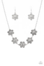 Load image into Gallery viewer, Paparazzi Island Maven - Silver Flower - Necklace &amp; Earrings - $5 Jewelry With Ashley Swint