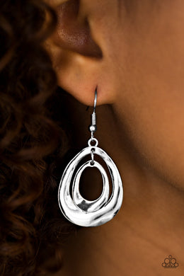 Paparazzi Magnificent Shine - Silver - Fishhook Earrings - $5 Jewelry With Ashley Swint