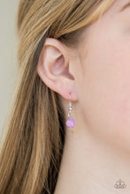 Load image into Gallery viewer, Paparazzi Ocean Odyssey - Purple Beads - Silver Chains Necklace and matching Earrings - $5 Jewelry With Ashley Swint