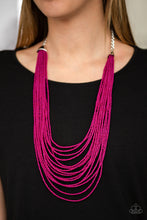 Load image into Gallery viewer, Paparazzi Peacefully Pacific - Pink Seed Beads - Necklace &amp; Earrings - $5 Jewelry With Ashley Swint