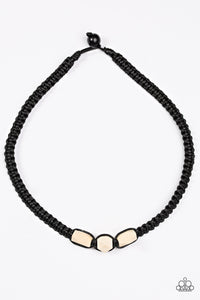 Paparazzi Redwood Forest - Black - White Wooden Beads - Urban Necklace - $5 Jewelry With Ashley Swint