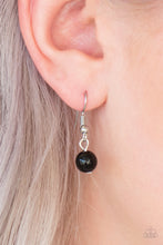 Load image into Gallery viewer, Paparazzi Rockefeller Romance - Black Beads - Silver Necklace &amp; Earrings - $5 Jewelry With Ashley Swint