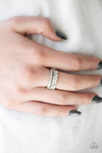 Load image into Gallery viewer, Paparazzi Royal Treasure Chest - White Rhinestones - Silver Ring - $5 Jewelry With Ashley Swint