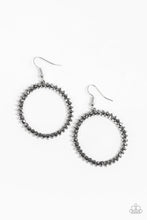 Load image into Gallery viewer, Paparazzi Spark Their Attention - Silver / Smoky Rhinestones - Earrings - $5 Jewelry With Ashley Swint