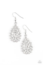 Load image into Gallery viewer, Paparazzi Sparkling Sparkle-naire - White Rhinestones - Silver Earrings - $5 Jewelry With Ashley Swint