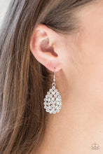 Load image into Gallery viewer, Paparazzi Sparkling Sparkle-naire - White Rhinestones - Silver Earrings - $5 Jewelry With Ashley Swint