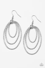 Load image into Gallery viewer, Paparazzi Strike Three - Silver - Diamond Cut - Hoops Earrings - $5 Jewelry With Ashley Swint