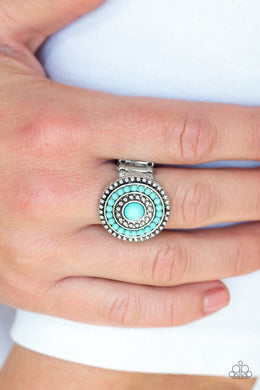 Paparazzi Tide Pools - Blue / Turquoise - Silver Ring - $5 Jewelry With Ashley Swint