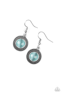 Paparazzi Time To GLOW Up! - Blue Moonstone - Silver Earrings - $5 Jewelry With Ashley Swint