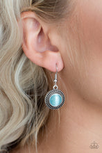Load image into Gallery viewer, Paparazzi Time To GLOW Up! - Blue Moonstone - Silver Earrings - $5 Jewelry With Ashley Swint