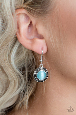 Paparazzi Time To GLOW Up! - Blue Moonstone - Silver Earrings - $5 Jewelry With Ashley Swint