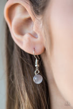 Load image into Gallery viewer, Paparazzi Total Tranquility - Silver - Moonstone Ornate Teardrop Silver Necklace &amp; Earrings - $5 Jewelry With Ashley Swint