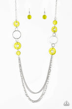 Load image into Gallery viewer, Paparazzi Tropical Sunsets - Green Beads - Silver Necklace &amp; Earrings - $5 Jewelry With Ashley Swint