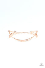 Load image into Gallery viewer, Paparazzi Bending Over Backwards - Gold - Diamond Cut Texture - Cuff Bracelet - $5 Jewelry with Ashley Swint