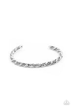 Load image into Gallery viewer, Paparazzi Combat Ready - Silver - Cuff Bracelet - $5 Jewelry with Ashley Swint