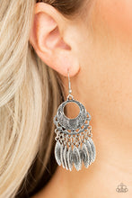 Load image into Gallery viewer, Paparazzi Country Chimes - Silver - Fringe Hoop Chime - Earrings - $5 Jewelry With Ashley Swint
