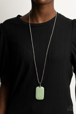 Paparazzi Fundamentally Funky - Green - Necklace & Earrings - $5 Jewelry with Ashley Swint