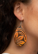 Load image into Gallery viewer, Paparazzi Garden Therapy - Brown - Leather Earrings - $5 Jewelry with Ashley Swint