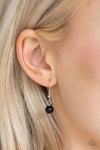 Load image into Gallery viewer, Paparazzi Impressive Edge - BLACK - Hammered Silver Teardrop - Necklace &amp; Earrings - $5 Jewelry with Ashley Swint