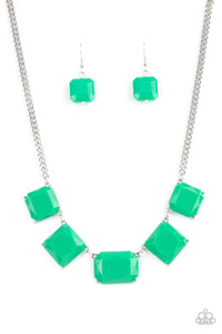 PRE-ORDER - Paparazzi Instant Mood Booster - Green - Necklace & Earrings - $5 Jewelry with Ashley Swint