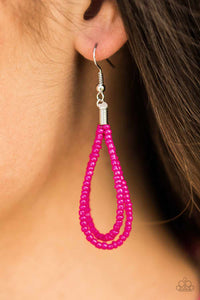 Paparazzi Let It BEAD - Pink - Seed Beads - Necklace & Earrings - $5 Jewelry with Ashley Swint