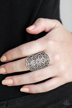Load image into Gallery viewer, Paparazzi Majestic Mandala - Red Rhinestone - Floral Filigree - Ring - $5 Jewelry With Ashley Swint