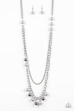 Load image into Gallery viewer, Paparazzi Modern Musical - Silver - Gray Pearls - Silver Necklace &amp; Earrings - $5 Jewelry With Ashley Swint