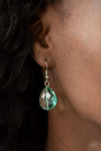 Load image into Gallery viewer, Paparazzi No Tears Left To Cry - Green Teardrops - Silver Necklace &amp; Earrings - $5 Jewelry With Ashley Swint
