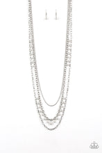 Load image into Gallery viewer, Paparazzi Pearl Pageant - White / Gray Pearls - Silver Multi Layered Necklace and matching Earrings - $5 Jewelry With Ashley Swint