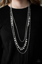 Load image into Gallery viewer, Paparazzi Pearl Pageant - White / Gray Pearls - Silver Multi Layered Necklace and matching Earrings - $5 Jewelry With Ashley Swint