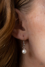 Load image into Gallery viewer, Paparazzi Pearl Pageant - White / Gray Pearls - Silver Multi Layered Necklace and matching Earrings - $5 Jewelry With Ashley Swint