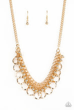 Load image into Gallery viewer, Paparazzi Ring Leader Radiance - Gold - Necklace and matching Earrings - $5 Jewelry With Ashley Swint