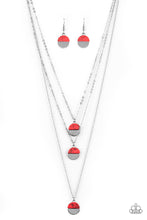 Load image into Gallery viewer, Paparazzi Rural Reconstruction - Red Stone - Multi Layered Necklace and matching Earrings - $5 Jewelry With Ashley Swint
