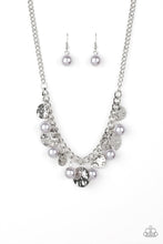 Load image into Gallery viewer, Paparazzi Seaside Sophistication - Silver Pearly Beads - Thick Silver Chain Necklace and matching Earrings - $5 Jewelry with Ashley Swint
