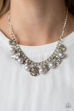 Load image into Gallery viewer, Paparazzi Seaside Sophistication - Silver Pearly Beads - Thick Silver Chain Necklace and matching Earrings - $5 Jewelry with Ashley Swint