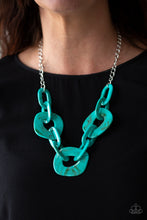 Load image into Gallery viewer, Paparazzi Courageously Chromatic - Blue - Faux Marble / Acrylic - Necklace and Earrings 2019 Summer Party Exclusive - $5 Jewelry With Ashley Swint
