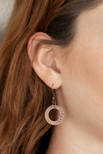 Load image into Gallery viewer, Paparazzi Treasure Tease - Copper - Antiqued Hammered Copper Discs - Necklace &amp; Earrings - $5 Jewelry with Ashley Swint