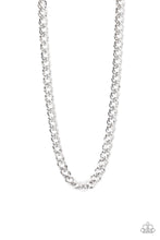 Load image into Gallery viewer, Paparazzi Undefeated - Silver - Double Links - Bold Silver Chain Necklace - $5 Jewelry With Ashley Swint