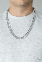 Load image into Gallery viewer, Paparazzi Undefeated - Silver - Double Links - Bold Silver Chain Necklace - $5 Jewelry With Ashley Swint