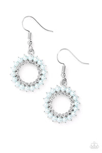Paparazzi A Proper Lady - Blue Pearls - Silver Earrings - $5 Jewelry With Ashley Swint