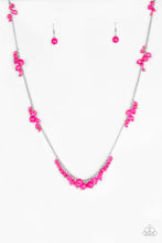 Load image into Gallery viewer, Paparazzi Coral Reefs - Pink - Silver Necklace and matching Earrings - $5 Jewelry With Ashley Swint