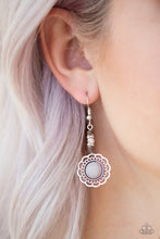 Load image into Gallery viewer, Paparazzi Desert Bliss - Silver Gray Stone - Earrings - $5 Jewelry With Ashley Swint