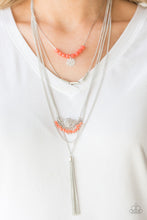 Load image into Gallery viewer, Paparazzi Malibu Mixer - Orange / Coral Beads - Silver Necklace &amp; Earrings - $5 Jewelry with Ashley Swint