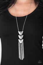 Load image into Gallery viewer, Paparazzi Paradise Prowess - Silver - Stacked Pendant - Necklace and matching Earrings - $5 Jewelry With Ashley Swint