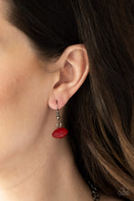 Load image into Gallery viewer, Paparazzi Runway Rebel - Red - Gunmetal Chain Necklace &amp; Earrings - $5 Jewelry With Ashley Swint
